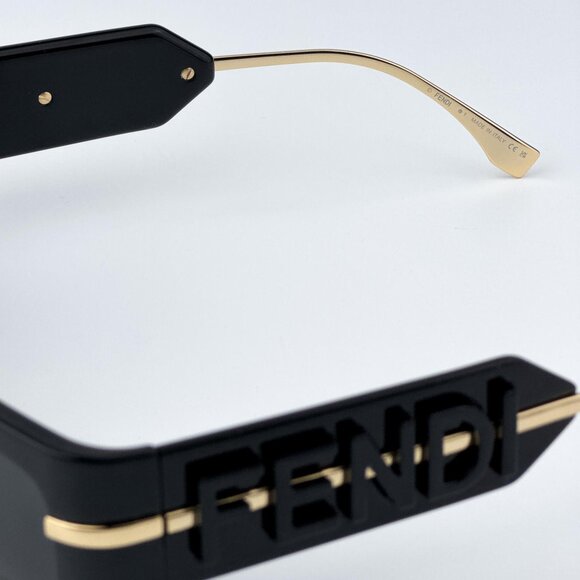 Fendi FE40120I 01A SHADOW Men BRAND NEW Sunglasses Oval Black Smoke Grey - Picture 6 of 11